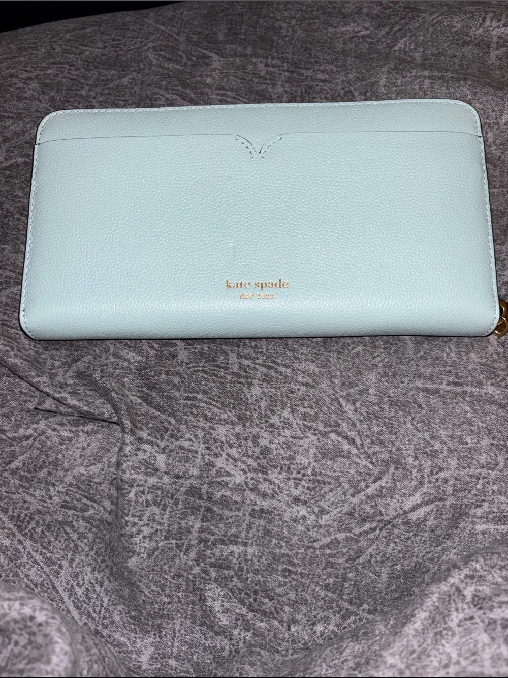 kate spade New York Mint Zip-Around Leather Wallet